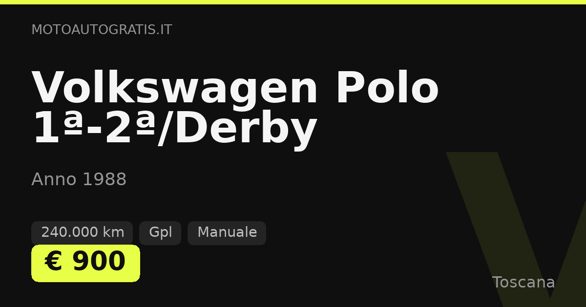 Volkswagen Polo 1ª-2ª/Derby