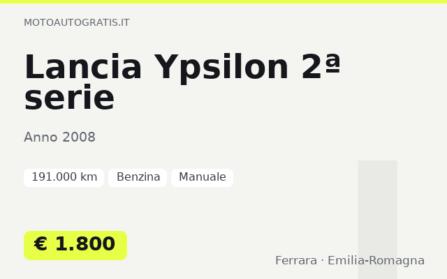 Lancia Ypsilon 2ª serie