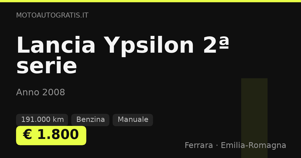Lancia Ypsilon 2ª serie