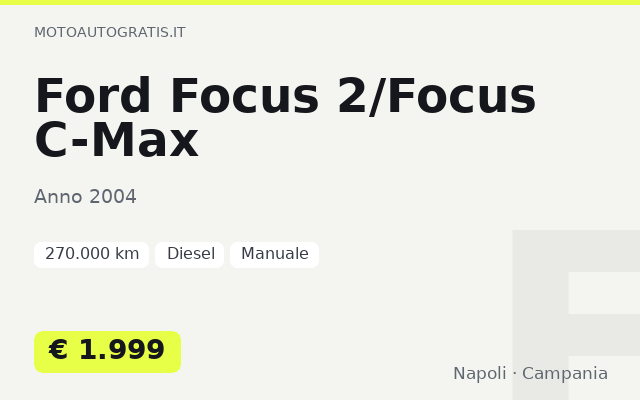Ford Focus 2/Focus C-Max