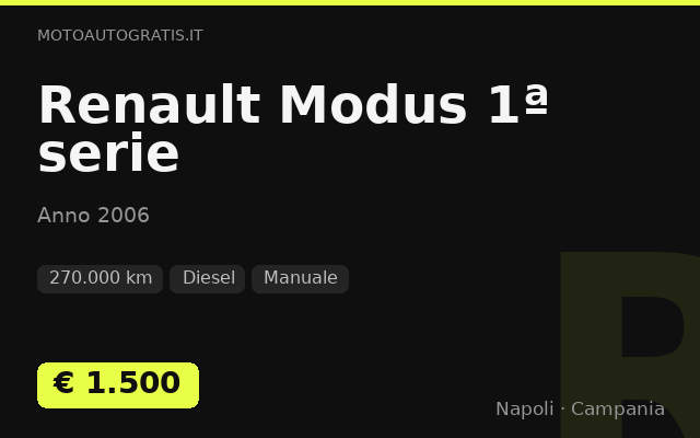 Renault Modus 1ª serie