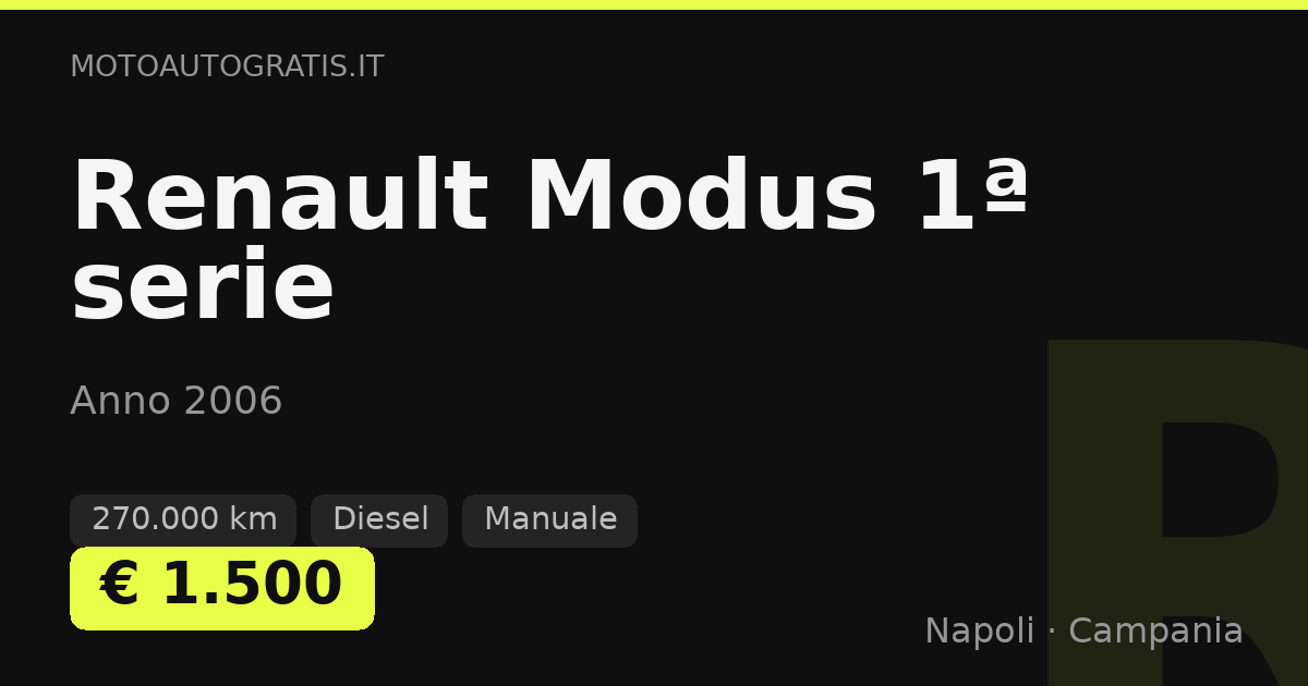 Renault Modus 1ª serie