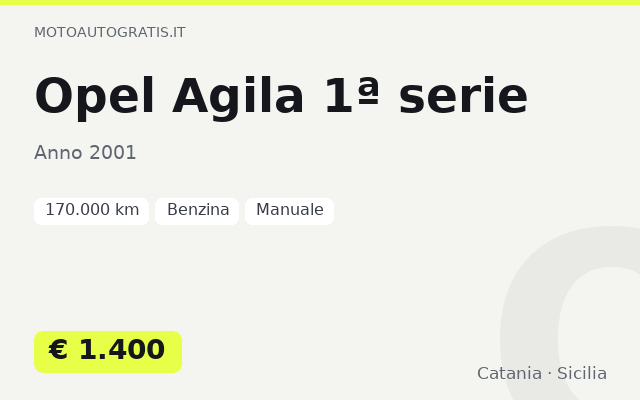 Opel Agila 1ª serie
