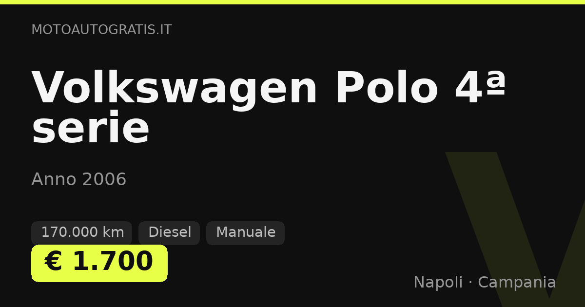 Volkswagen Polo 4ª serie