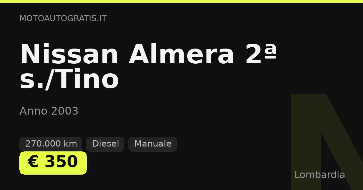 Nissan Almera 2ª s./Tino