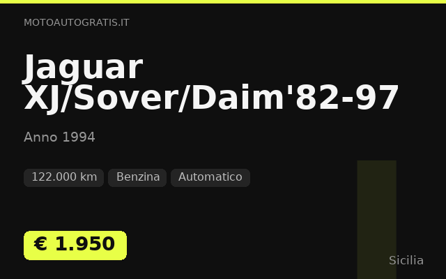 Jaguar XJ/Sover/Daim'82-97
