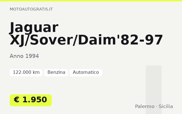 Jaguar XJ/Sover/Daim'82-97