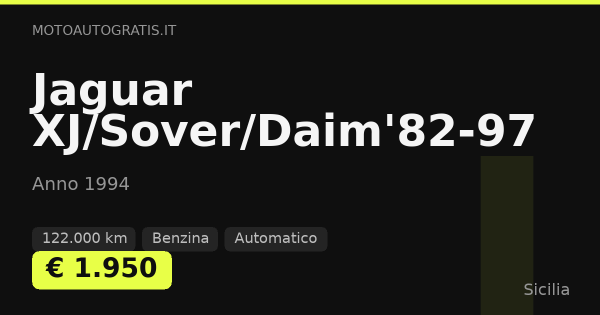 Jaguar XJ/Sover/Daim’82-97