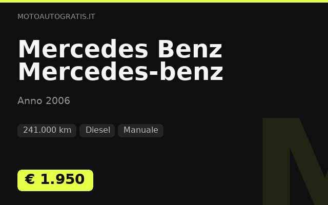 Mercedes Benz Mercedes-benz