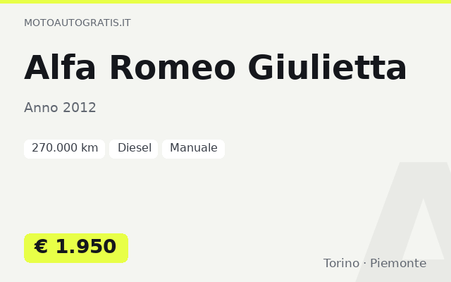Alfa Romeo Giulietta