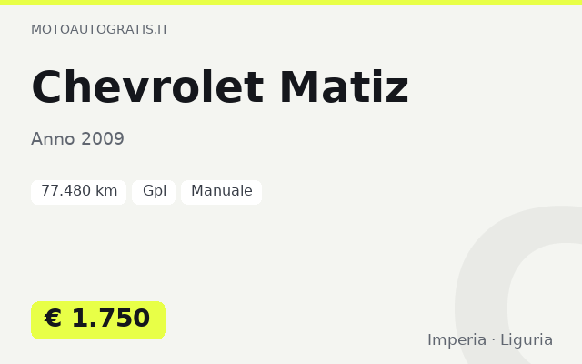 Chevrolet Matiz