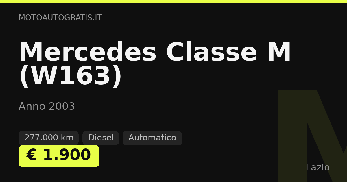Mercedes Classe M (W163)