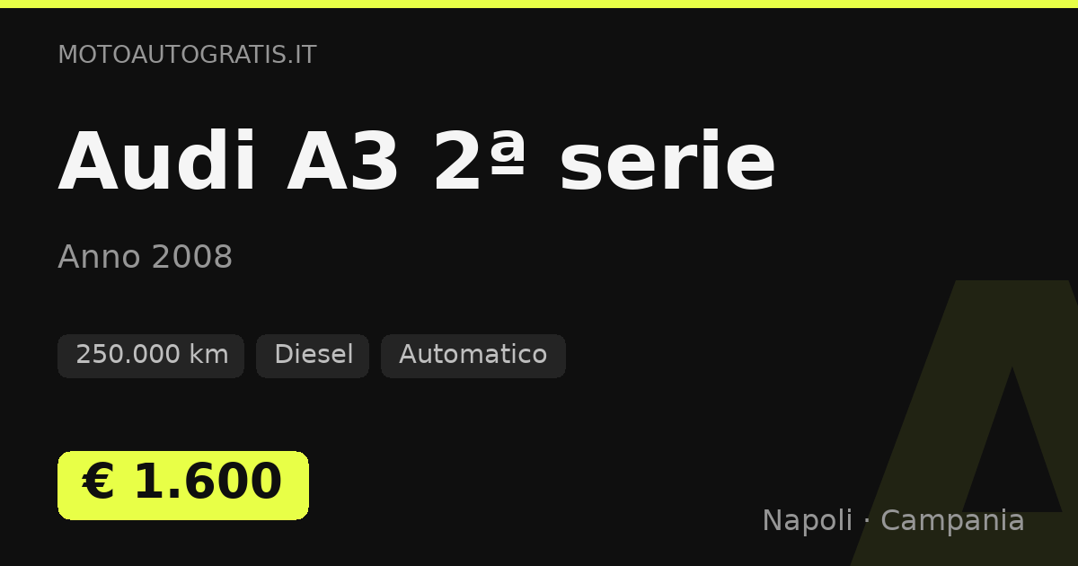 Audi A3 2ª serie