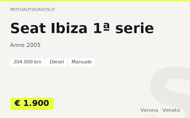 Seat Ibiza 1ª serie