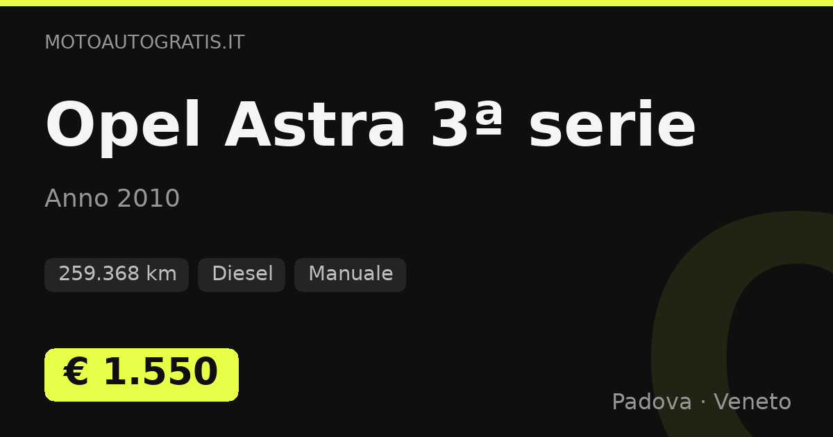 Opel Astra 3ª serie