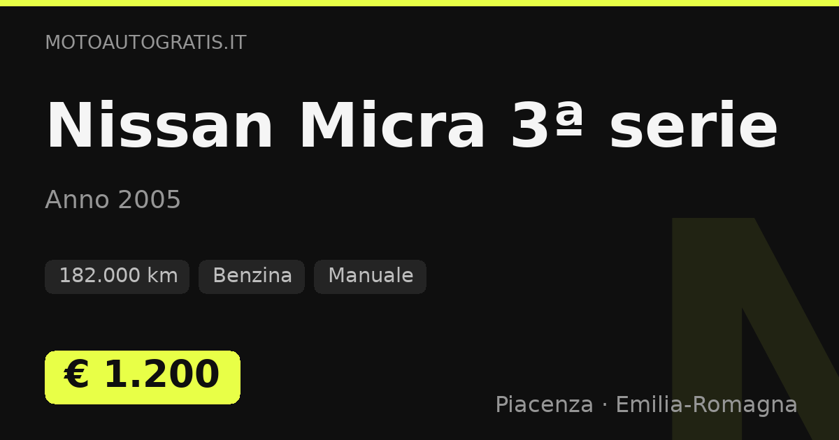 Nissan Micra 3ª serie