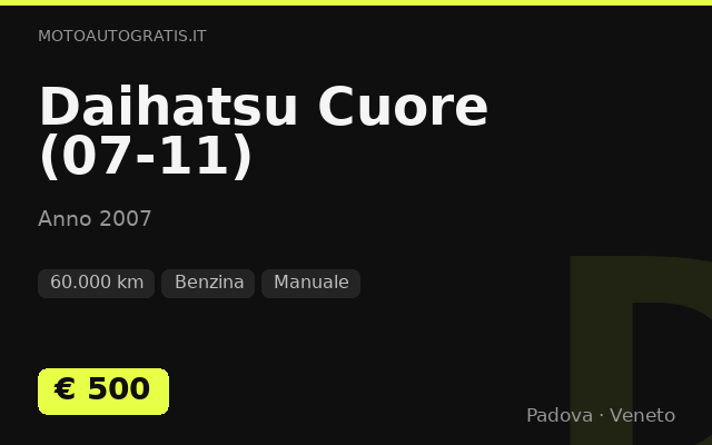 Daihatsu Cuore (07-11)