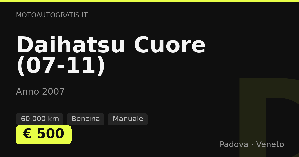 Daihatsu Cuore (07-11)