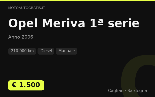 Opel Meriva 1ª serie