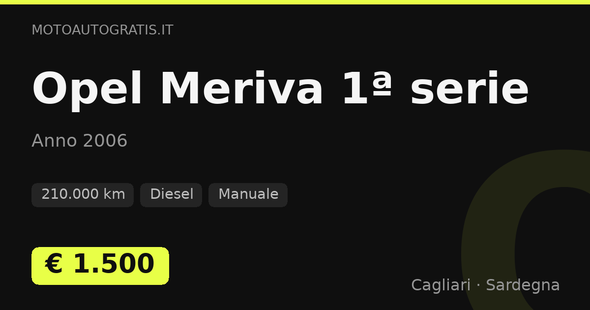 Opel Meriva 1ª serie