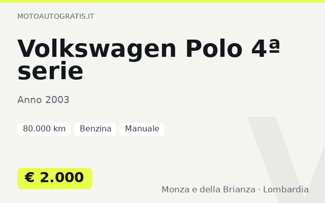 Volkswagen Polo 4ª serie