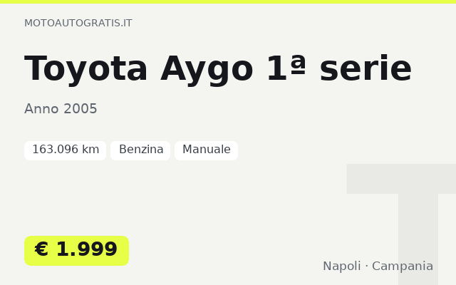 Toyota Aygo 1ª serie