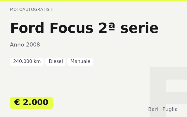 Ford Focus 2ª serie