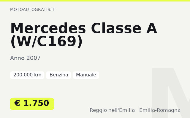 Mercedes Classe A (W/C169)