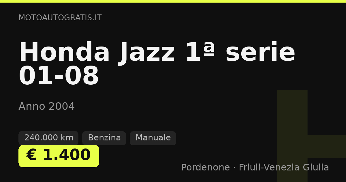 Honda Jazz 1ª serie 01-08
