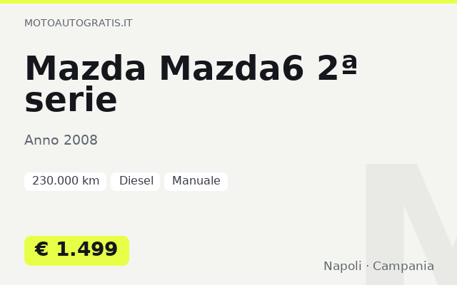 Mazda Mazda6 2ª serie