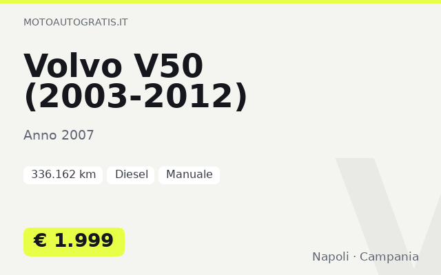 Volvo V50 (2003-2012)