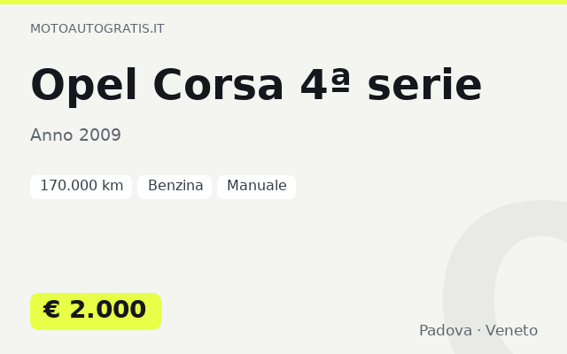Opel Corsa 4ª serie