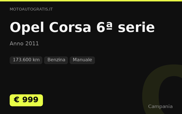 Opel Corsa 6ª serie