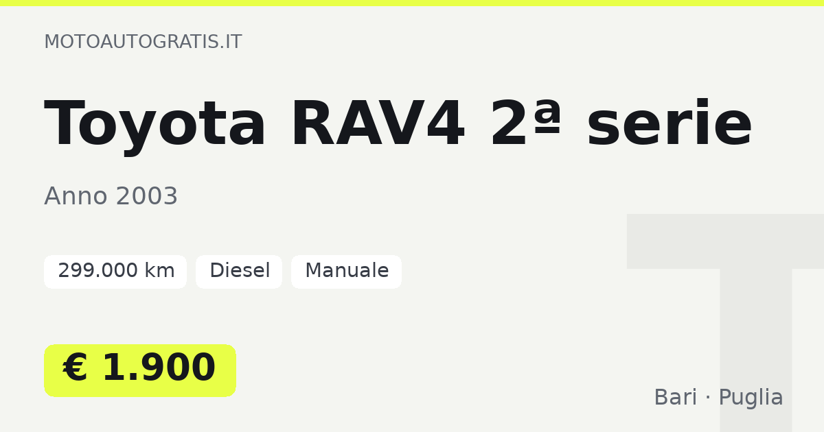 Toyota RAV4 2ª serie