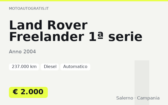 Land Rover Freelander 1ª serie