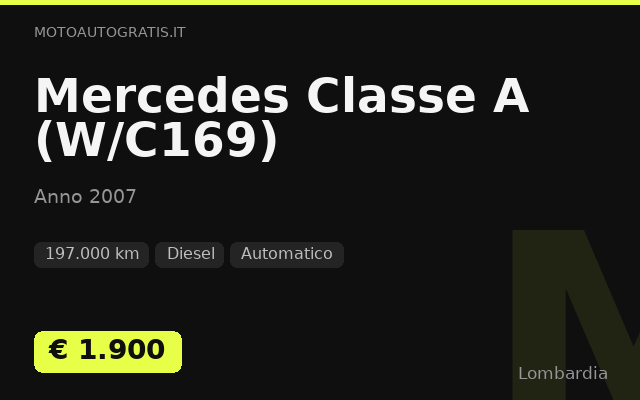 Mercedes Classe A (W/C169)