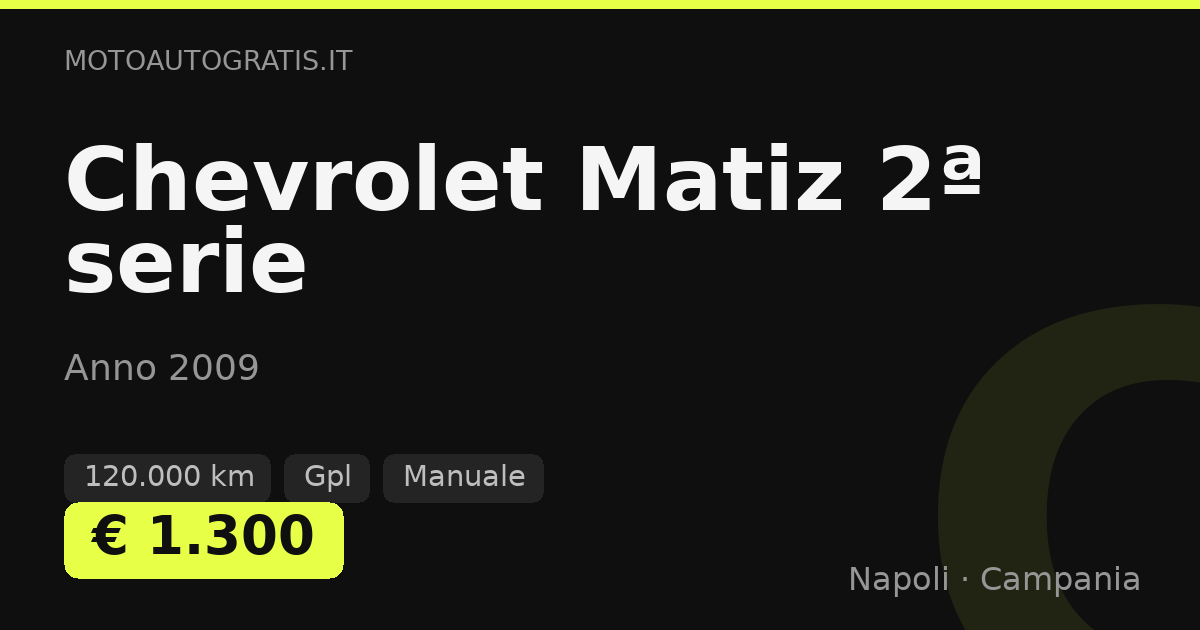 Chevrolet Matiz 2ª serie