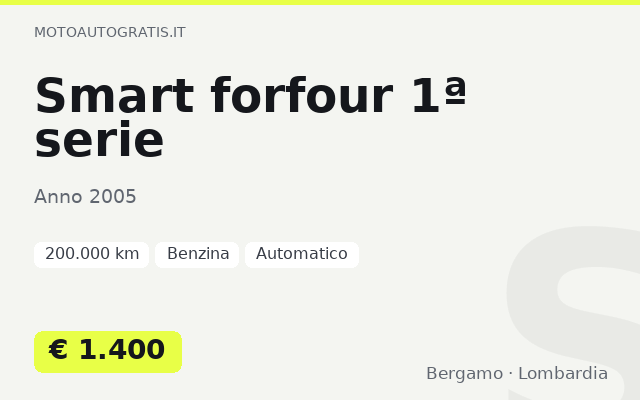 Smart forfour 1ª serie