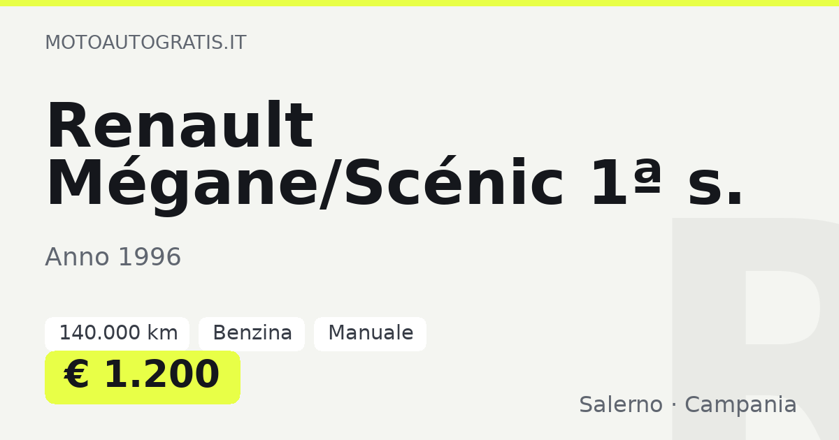 Renault Mégane/Scénic 1ª s.