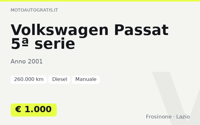 Volkswagen Passat 5ª serie