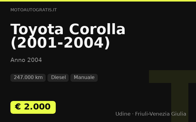 Toyota Corolla (2001-2004)