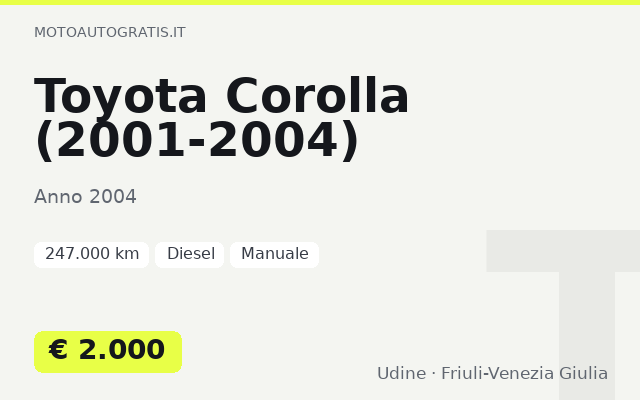 Toyota Corolla (2001-2004)