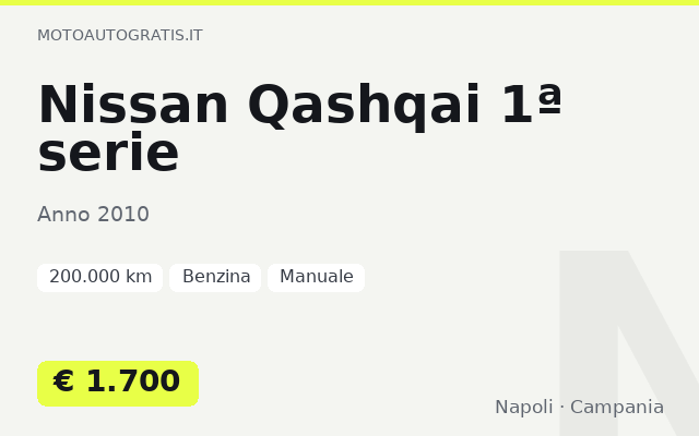 Nissan Qashqai 1ª serie