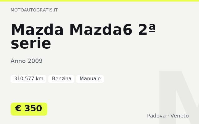 Mazda Mazda6 2ª serie