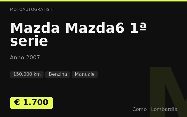 Mazda Mazda6 1ª serie