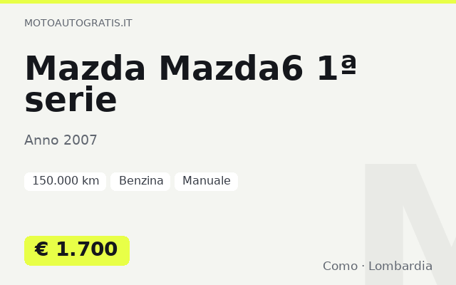Mazda Mazda6 1ª serie