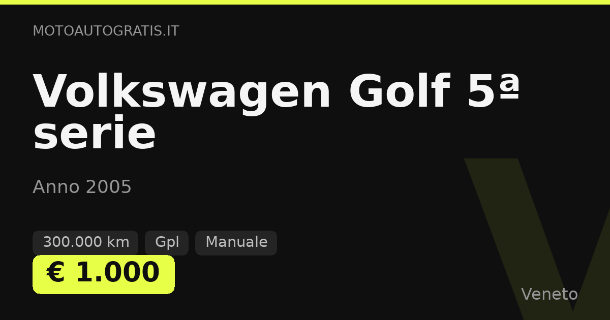 Volkswagen Golf 5ª serie