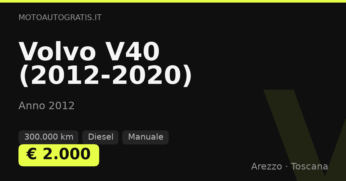 Volvo V40 (2012-2020)
