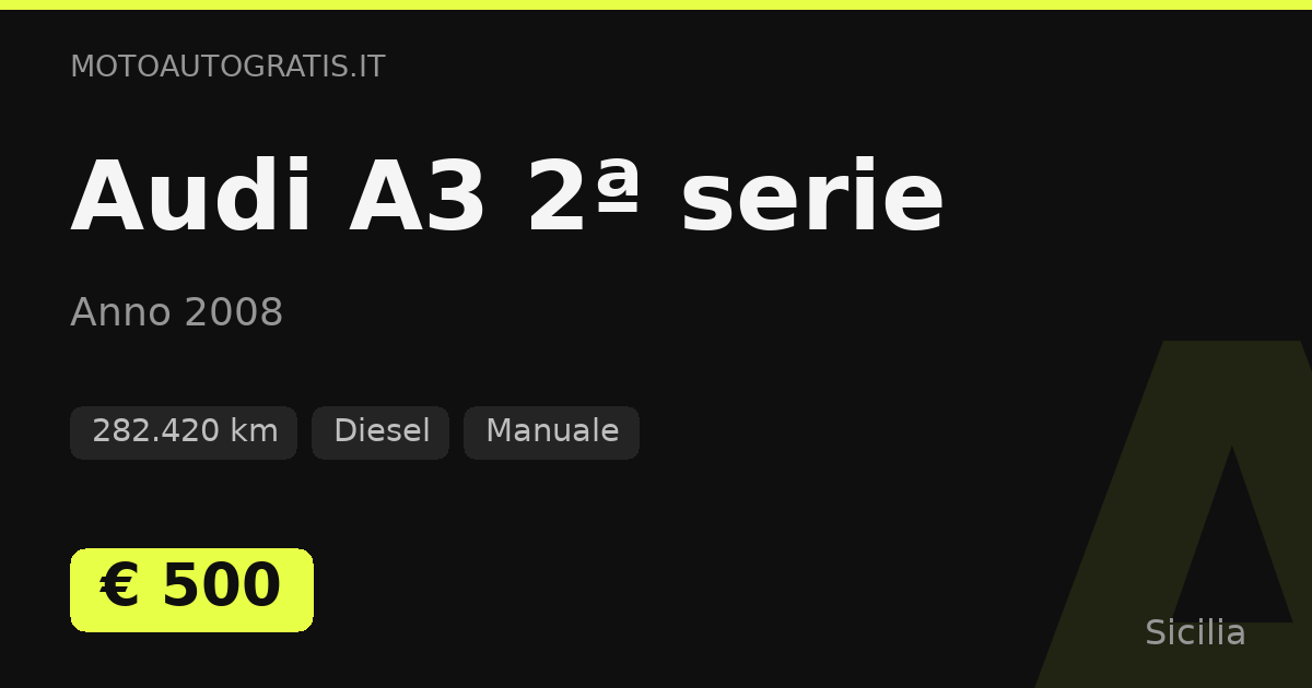 Audi A3 2ª serie