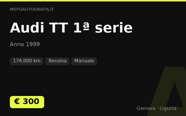 Audi TT 1ª serie